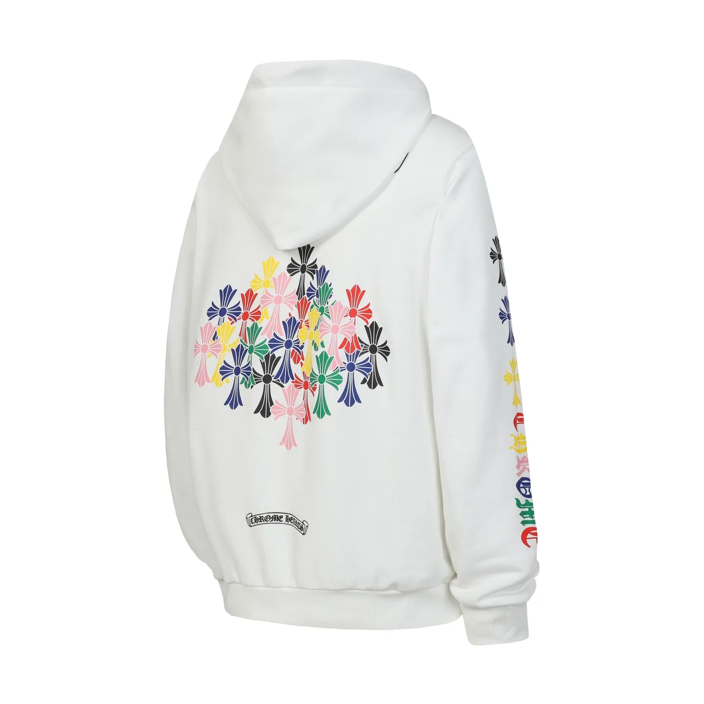 P240 Cross-border model, please do not place an order if you are pursuing quality -Chrome Hearts/Chrome Hearts Colorful🌈Horseshoe Sanskrit printed hooded sweatshirt -High weight, high density and high quality. The wool is soft, delicate and skin-friendly. It feels soft and silky. It has excellent warmth and skin-friendly properties. -Size: S M L XL